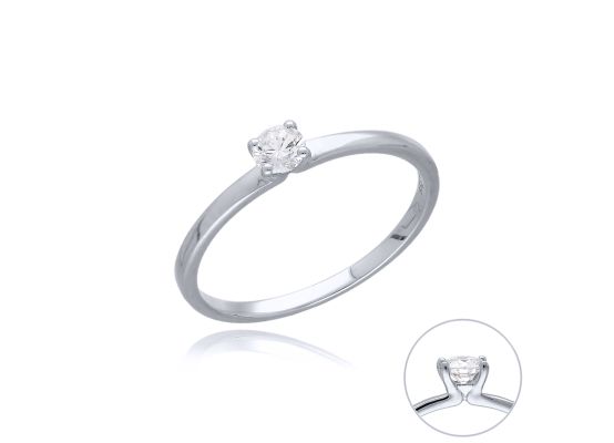 MOISS LG diamantový prsten z bílého zlata