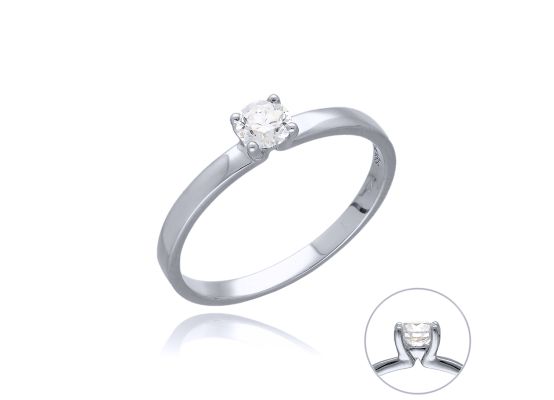 MOISS LG diamantový prsten z bílého zlata