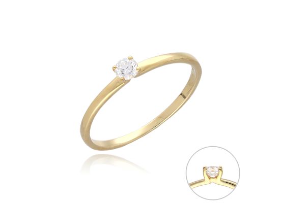 MOISS LG diamantový prsten ze žlutého zlata