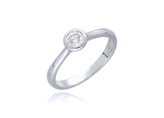 MOISS LG diamantový prsten z bílého zlata