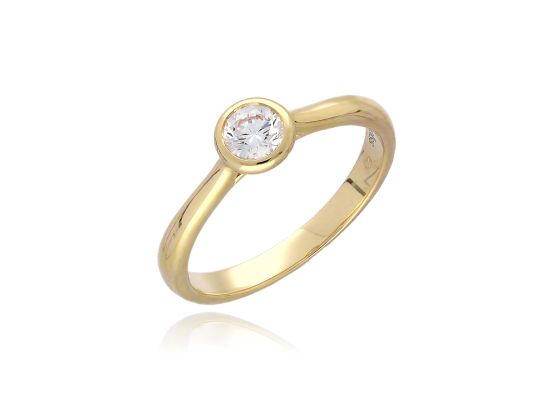 MOISS LG diamantový prsten ze žlutého zlata