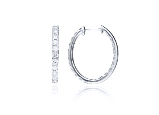 MOISS LG diamantové náušnice z bílého zlata