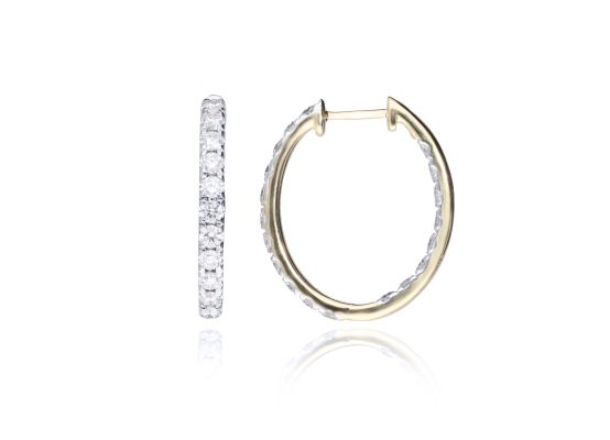 MOISS LG diamantové náušnice ze žlutého zlata