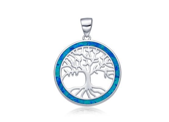 MOISS stříbrný přívěsek STROM ŽIVOTA OPÁL