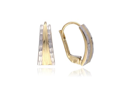 MOISS náušnice ze žlutého zlata BICOLOR