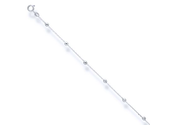 MOISS náhrdelník z bílého zlata KULIČKY