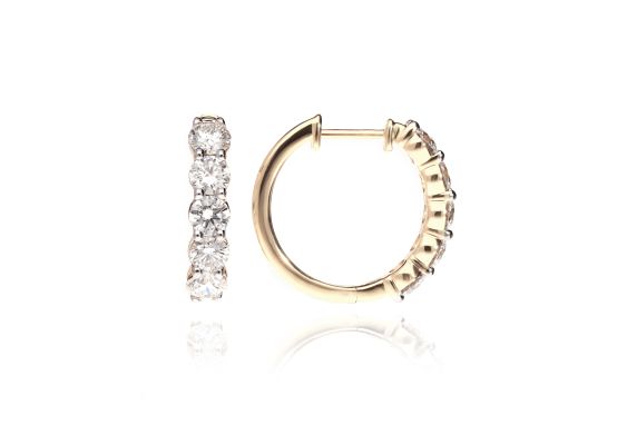 MOISS LG diamantové náušnice ze žlutého zlata