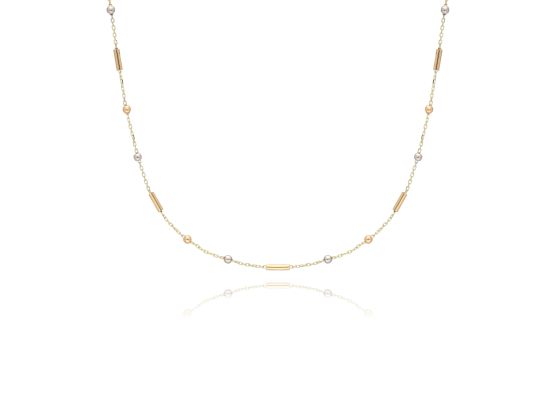 MOISS náhrdelník ze žlutého zlata TRICOLOR