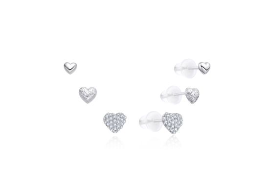 MOISS stříbrné náušnice SRDCE