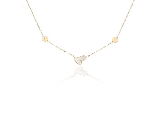 MOISS náhrdelník ze žlutého zlata SRDCE