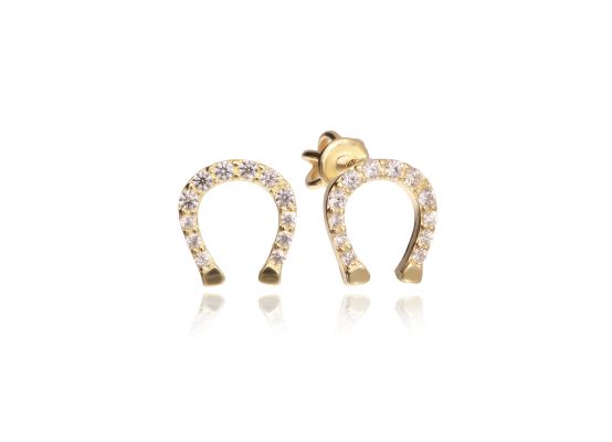 MOISS naušnice ze žlutého zlata PODKOVA