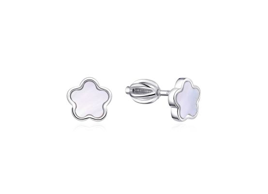 MOISS stříbrné náušnice KVĚTINA