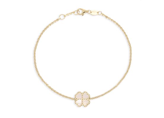 MOISS náramek ze žlutého zlata ČTYŘLÍSTEK