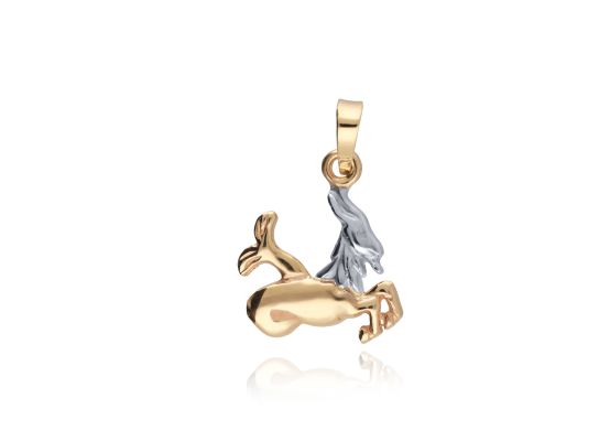 MOISS přívěsek ze žlutého zlata KOZOROH BICOLOR