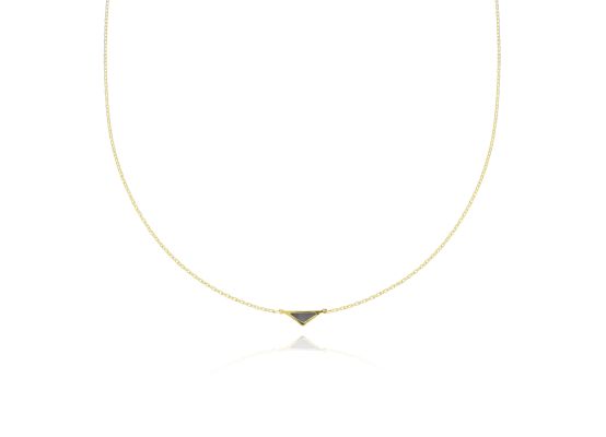 MOISS náhrdelník ze žlutého zlata ONYX