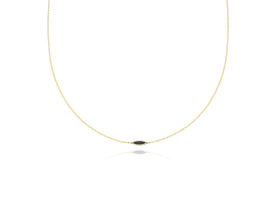 MOISS náhrdelník ze žlutého zlata ONYX