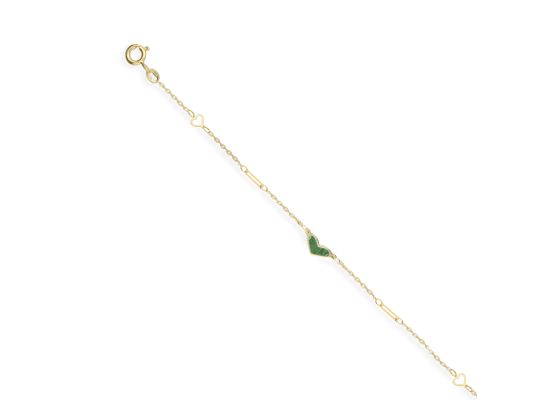 MOISS náramek ze žlutého zlata SRDCE