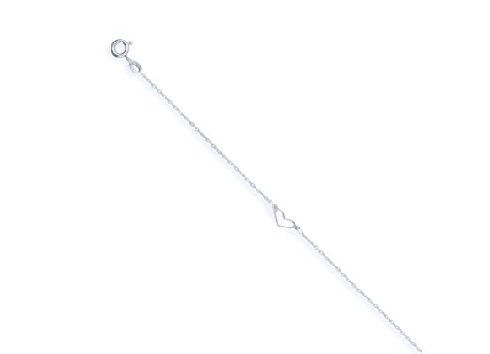 MOISS náramek z bílého zlata SRDCE