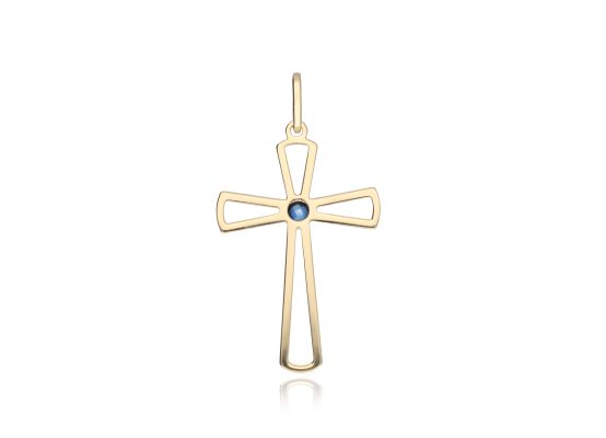MOISS přívěsek ze žlutého zlata KŘÍŽEK