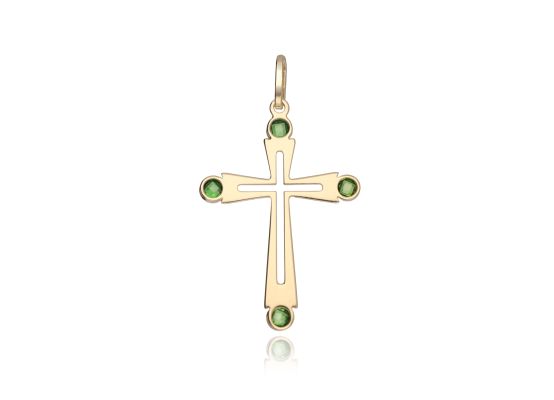 MOISS přívěsek ze žlutého zlata KŘÍŽEK