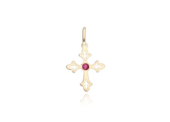 MOISS přívěsek ze žlutého zlata KŘÍŽEK