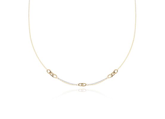 MOISS náhrdelník ze žlutého zlata BICOLOR