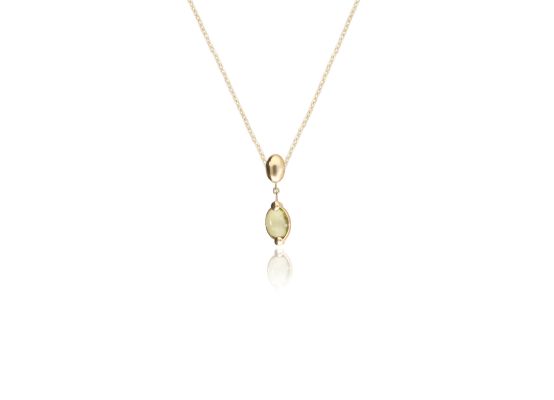 MOISS náhrdelník ze žlutého zlata PERIDOT