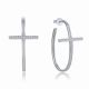 MOISS stříbrné náušnice KŘÍŽEK