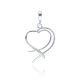 MOISS přívěsek z bílého zlata SRDCE