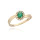 MOISS prsten ze žlutého zlata DIAMANT, SMARAGD