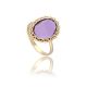MOISS prsten ze žlutého zlata AMETYST