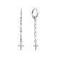 MOISS stříbrné náušnice KŘÍŽEK
