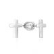 MOISS stříbrné náušnice KŘÍŽEK