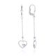MOISS náušnice z bílého zlata SRDCE