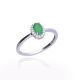 MOISS stříbrný prsten SMARAGD