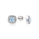 MOISS náušnice z bílého zlata TOPAZ, DIAMANT