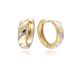 MOISS náušnice ze žlutého zlata BICOLOR