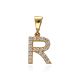MOISS přívěsek ze žlutého zlata PÍSMENO R