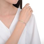 MOISS stříbrný náramek SRDCE BICOLOR