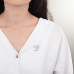 MOISS stříbrná brož KVĚTINA