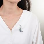 MOISS stříbrná brož PÁV