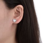 MOISS stříbrné náušnice SRDCE