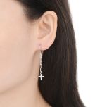 MOISS stříbrné náušnice KŘÍŽEK