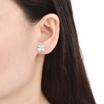 MOISS stříbrné náušnice ČTYŘLÍSTEK