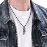 DIVERSE stříbrný přívěsek HOUSLOVÝ KLÍČ