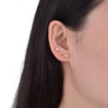 MOISS stříbrné náušnice SRDCE GOLD